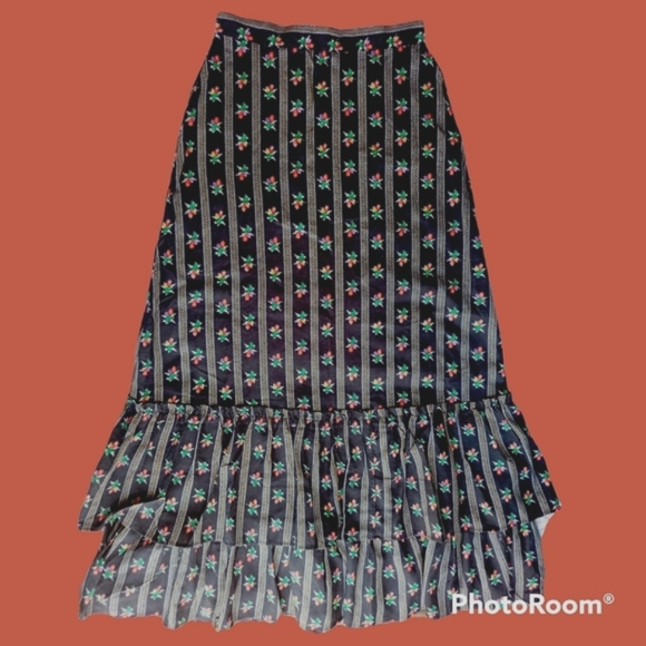 Vintage Dresses & Skirts - SOLD Vtg 70s prairie ruffle maxi skirt